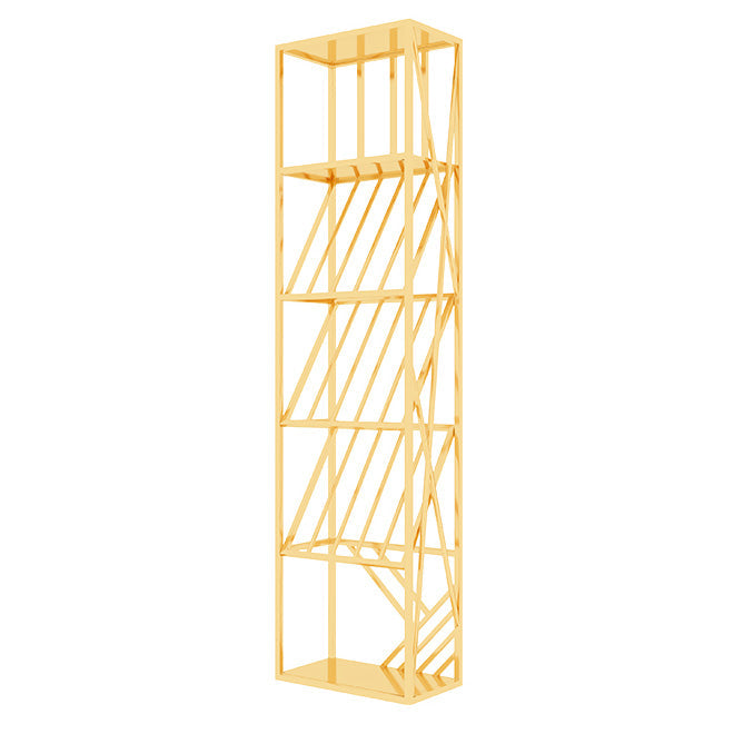 Luxe metalen wijnhouder rek vrijstaand met plankwijnrek 78.7 "h