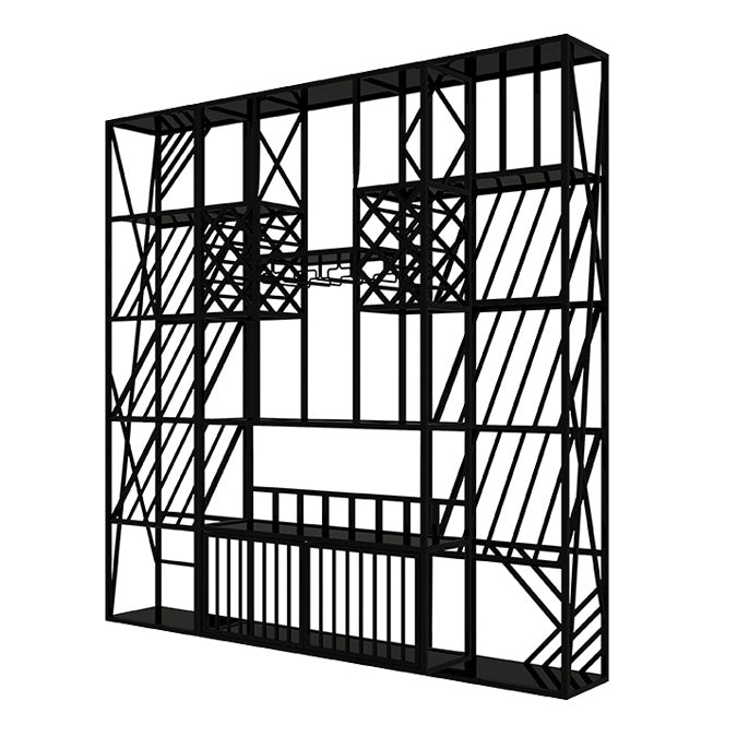 Luxe metalen wijnhouder rek vrijstaand met plankwijnrek 78.7 "h