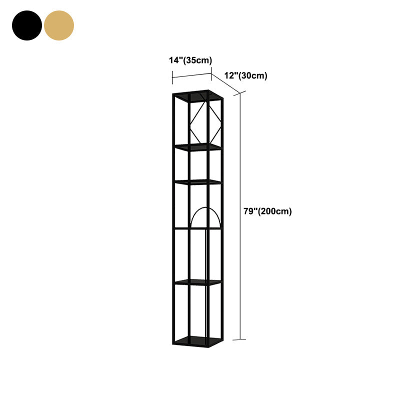 Luxe metalen wijnhouder rek vrijstaand met plankwijnrek 78.7 "h