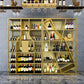 Metal Floor Wine Bottle Rack Glam Wine Bottle Holder with Shelf Clearhalo 'furn' 'furn_wine_racks' 'Furniture' 'Kitchen & Dining Furniture' 'Wine Racks' 'wine_racks' 5933506