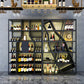 Metal Floor Wine Bottle Rack Glam Wine Bottle Holder with Shelf Clearhalo 'furn' 'furn_wine_racks' 'Furniture' 'Kitchen & Dining Furniture' 'Wine Racks' 'wine_racks' 5933507