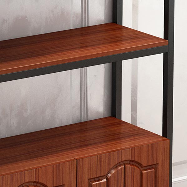 Mid-Century Modern Wine Holder Floor Solid Wood Wine Rack with Shelf Clearhalo 'furn' 'furn_wine_racks' 'Furniture' 'Kitchen & Dining Furniture' 'Wine Racks' 'wine_racks' 5933597