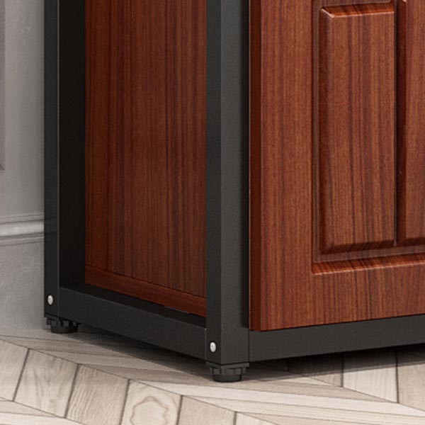 Mid-Century Modern Wine Holder Floor Solid Wood Wine Rack with Shelf Clearhalo 'furn' 'furn_wine_racks' 'Furniture' 'Kitchen & Dining Furniture' 'Wine Racks' 'wine_racks' 5933598