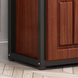 Mid-Century Modern Wine Holder Floor Solid Wood Wine Rack with Shelf Clearhalo 'furn' 'furn_wine_racks' 'Furniture' 'Kitchen & Dining Furniture' 'Wine Racks' 'wine_racks' 5933598