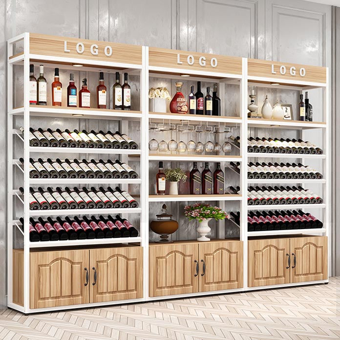 Mid-Century Modern Wine Holder Floor Solid Wood Wine Rack with Shelf Clearhalo 'furn' 'furn_wine_racks' 'Furniture' 'Kitchen & Dining Furniture' 'Wine Racks' 'wine_racks' 5933600