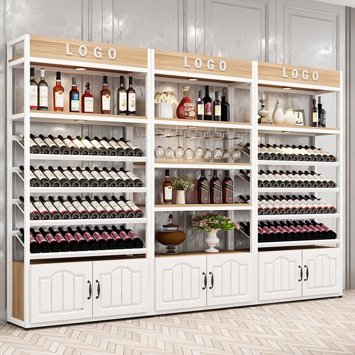 Mid-Century Modern Wine Holder Floor Solid Wood Wine Rack with Shelf Clearhalo 'furn' 'furn_wine_racks' 'Furniture' 'Kitchen & Dining Furniture' 'Wine Racks' 'wine_racks' 5933601