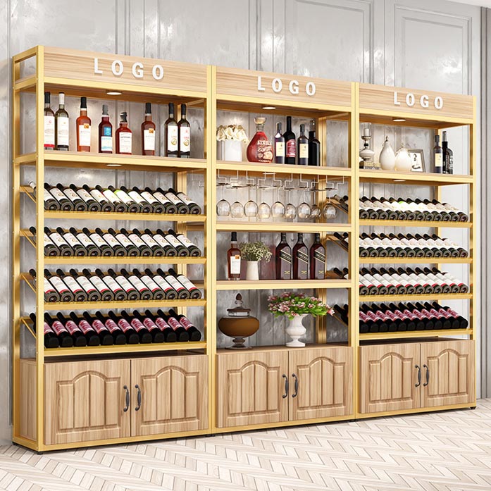 Mid-Century Modern Wine Holder Floor Solid Wood Wine Rack with Shelf Clearhalo 'furn' 'furn_wine_racks' 'Furniture' 'Kitchen & Dining Furniture' 'Wine Racks' 'wine_racks' 5933603