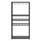 Modern Floor Wine Holder Rack Stemware Holder Metal Wine Rack 19.7"L x 9.8"W x 39.4"H Black Clearhalo 'furn' 'furn_wine_racks' 'Furniture' 'Kitchen & Dining Furniture' 'Wine Racks' 'wine_racks' 5933628