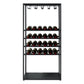 Modern Floor Wine Holder Rack Stemware Holder Metal Wine Rack 23.6"L x 9.8"W x 47.2"H Matte Black Clearhalo 'furn' 'furn_wine_racks' 'Furniture' 'Kitchen & Dining Furniture' 'Wine Racks' 'wine_racks' 5933633