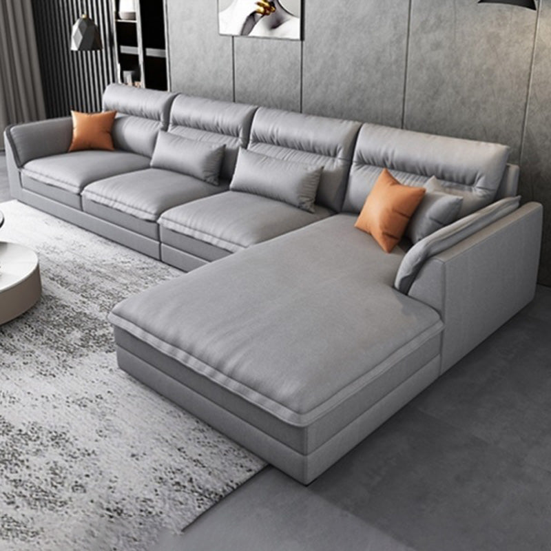 Moderne sectionals faux lederen kussen bovenarm sectionals. 134 inch