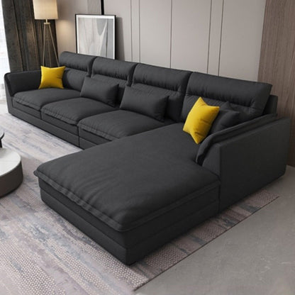 Moderne sectionals faux lederen kussen bovenarm sectionals. 134 inch