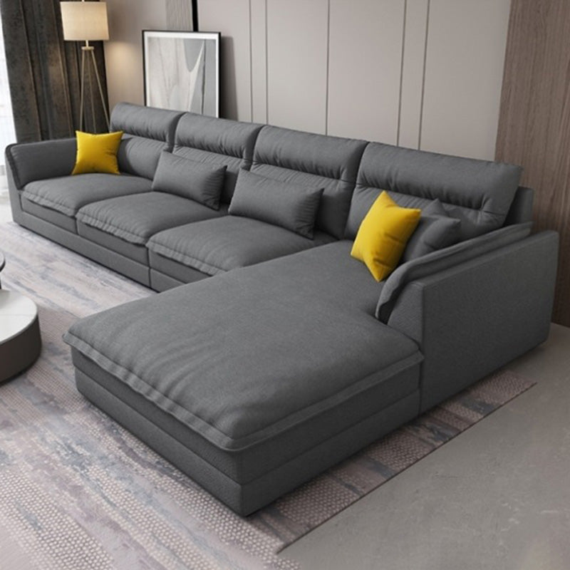 Moderne sectionals faux lederen kussen bovenarm sectionals. 134 inch