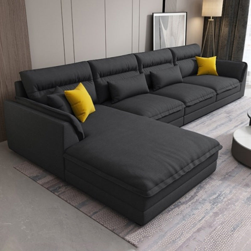 Moderne sectionals faux lederen kussen bovenarm sectionals. 134 inch