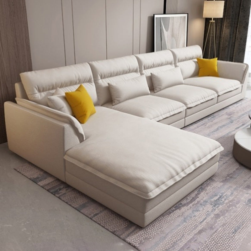 Moderne sectionals faux lederen kussen bovenarm sectionals. 134 inch