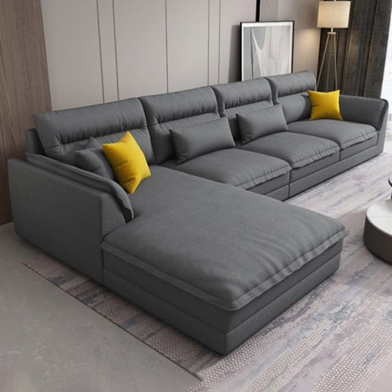 Moderne sectionals faux lederen kussen bovenarm sectionals. 134 inch