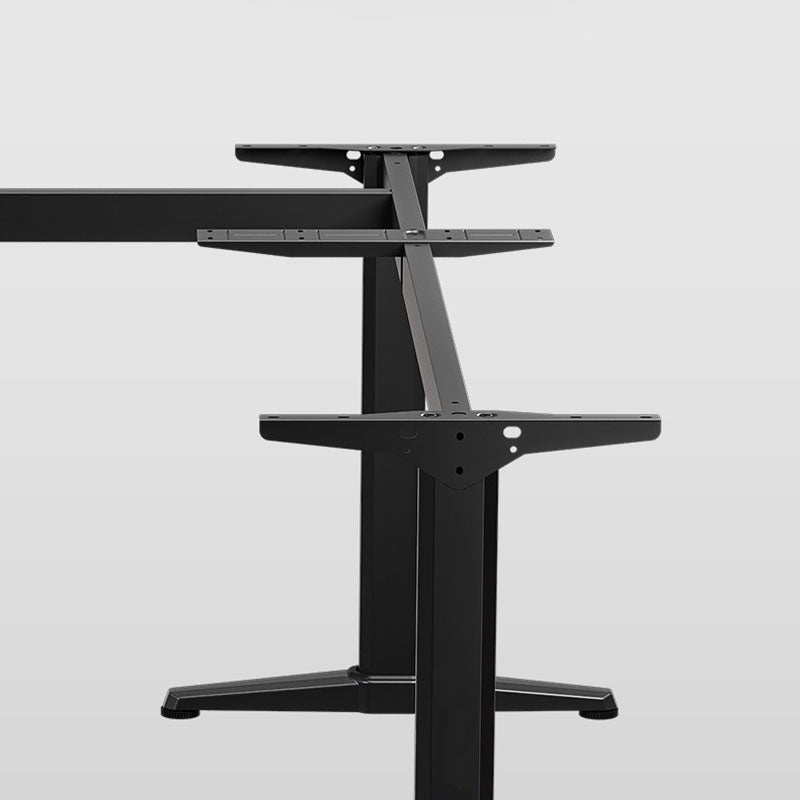 Home Industrial Lépre de jeux en forme de L Bureau d'écriture en bois avec des jambes en métal