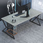 Rectangular Sintered Stone Office Desk Modern Home Writing Desk with Metal Legs