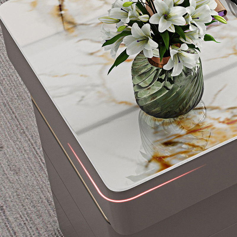 Rectangular Office Executive Desk Cable Management Beige Office Desk with Drawers