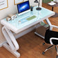 23" Wide Modern Gaming Desk Rectangular Mirrored Office Desk White Clearhalo 'furn' 'furn_office_desk' 'Furniture' 'Office Desks' 'Office Furniture' 'office_desk' 5933801