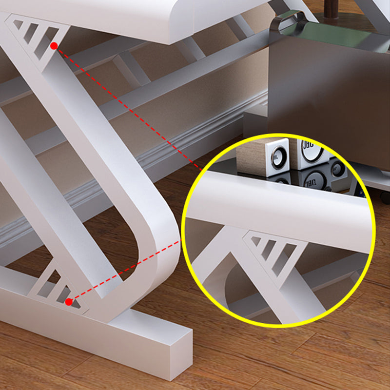 23" Wide Modern Gaming Desk Rectangular Mirrored Office Desk Clearhalo 'furn' 'furn_office_desk' 'Furniture' 'Office Desks' 'Office Furniture' 'office_desk' 5933803