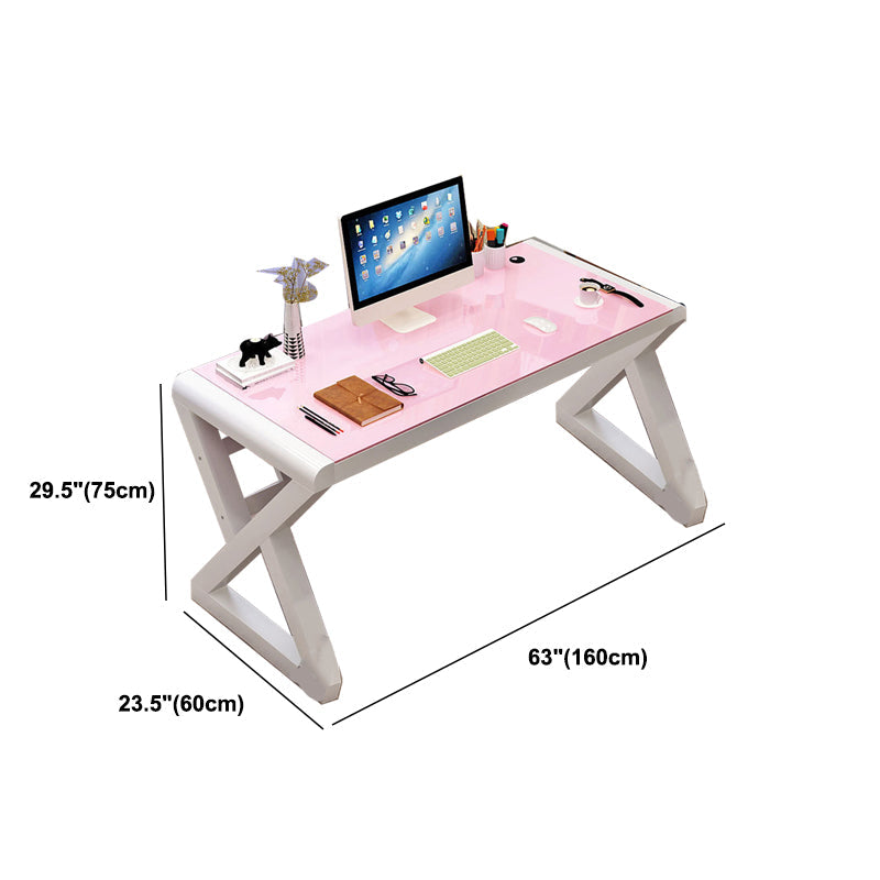 23" Wide Modern Gaming Desk Rectangular Mirrored Office Desk Clearhalo 'furn' 'furn_office_desk' 'Furniture' 'Office Desks' 'Office Furniture' 'office_desk' 5933812
