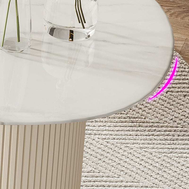 Glam Irregular Shaped Writing Desk Sintered Stone Desk with Three Drawers Clearhalo 'furn' 'furn_office_desk' 'Furniture' 'Office Desks' 'Office Furniture' 'office_desk' 5933820