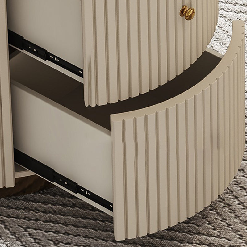 Glam Irregular Shaped Writing Desk Sintered Stone Desk with Three Drawers Clearhalo 'furn' 'furn_office_desk' 'Furniture' 'Office Desks' 'Office Furniture' 'office_desk' 5933821