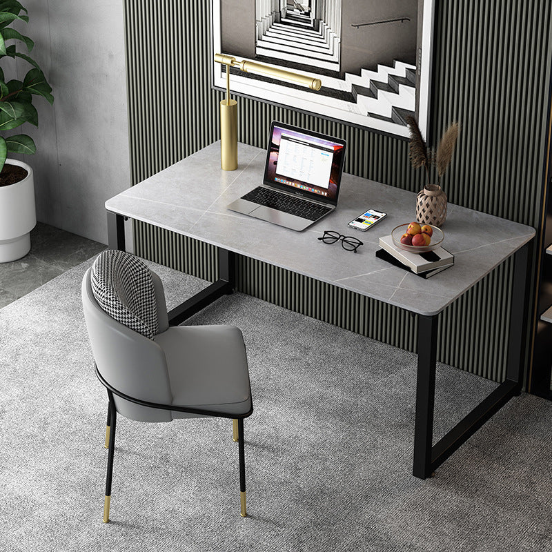 Bureau d'écriture contemporain 29.5 "H bureau de bureau rectangulaire avec des jambes en métal