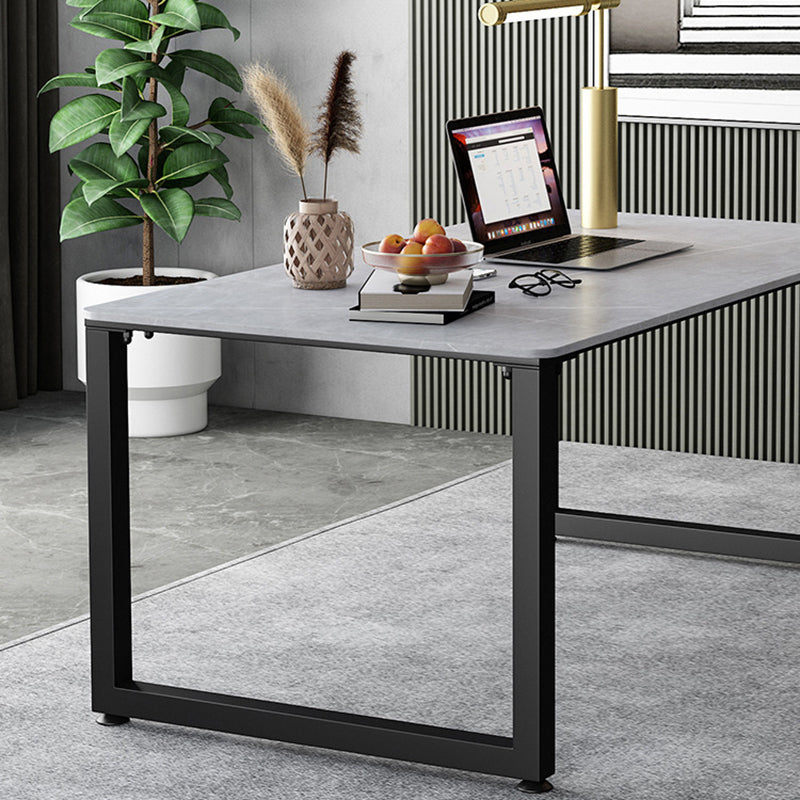 Bureau d'écriture contemporain 29.5 "H bureau de bureau rectangulaire avec des jambes en métal