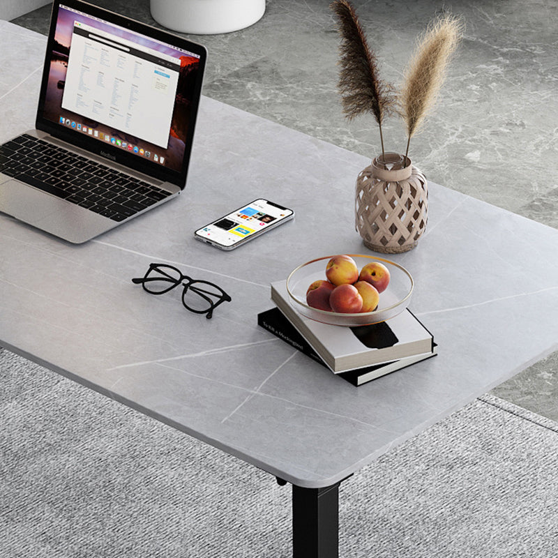 Bureau d'écriture contemporain 29.5 "H bureau de bureau rectangulaire avec des jambes en métal