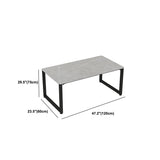 Bureau d'écriture contemporain 29.5 "H bureau de bureau rectangulaire avec des jambes en métal