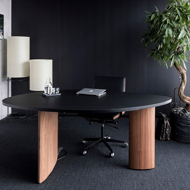 Modern Unconventional Shape Office Desk Home Solid Wood Writing Desk