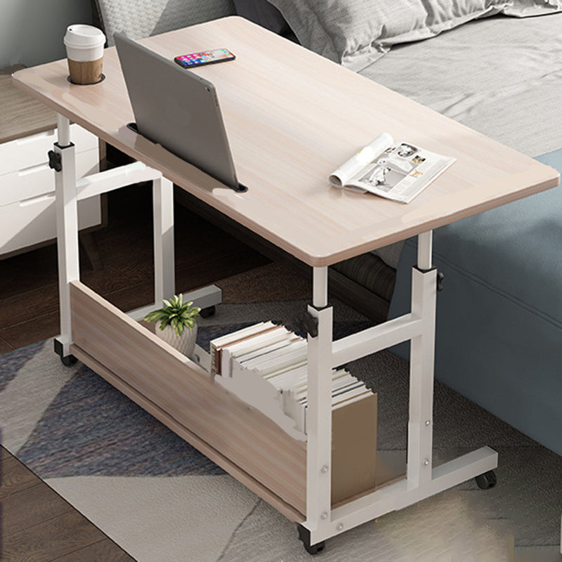 Modern Writing Desk Wooden Adjustable Standing Desk with Caster Wheel 31"L x 20"W x 24"H Light Wood Clearhalo 'furn' 'furn_office_desk' 'Furniture' 'Office Desks' 'Office Furniture' 'office_desk' 5934008