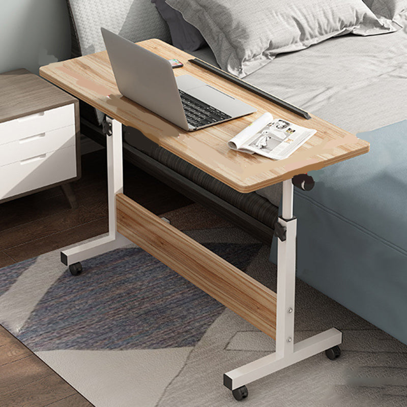 Modern Writing Desk Wooden Adjustable Standing Desk with Caster Wheel Natural Clearhalo 'furn' 'furn_office_desk' 'Furniture' 'Office Desks' 'Office Furniture' 'office_desk' 5934010