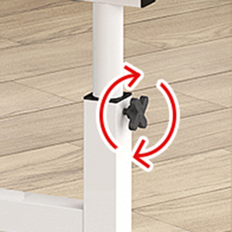 Modern Writing Desk Wooden Adjustable Standing Desk with Caster Wheel Clearhalo 'furn' 'furn_office_desk' 'Furniture' 'Office Desks' 'Office Furniture' 'office_desk' 5934014