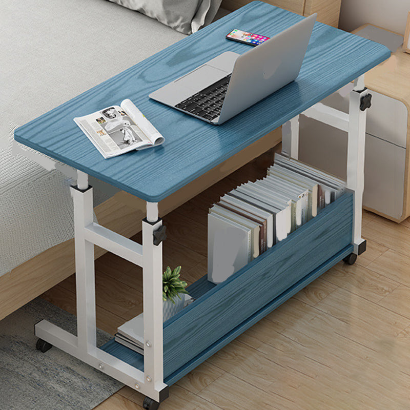 Modern Writing Desk Wooden Adjustable Standing Desk with Caster Wheel Clearhalo 'furn' 'furn_office_desk' 'Furniture' 'Office Desks' 'Office Furniture' 'office_desk' 5934015