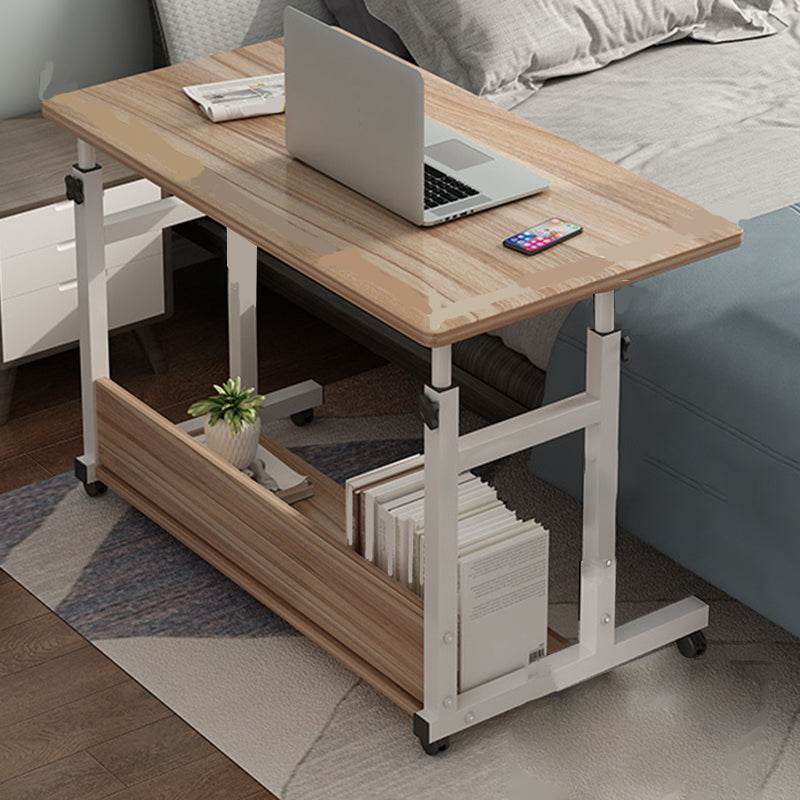 Modern Writing Desk Wooden Adjustable Standing Desk with Caster Wheel 31"L x 20"W x 24"H Natural Clearhalo 'furn' 'furn_office_desk' 'Furniture' 'Office Desks' 'Office Furniture' 'office_desk' 5934017