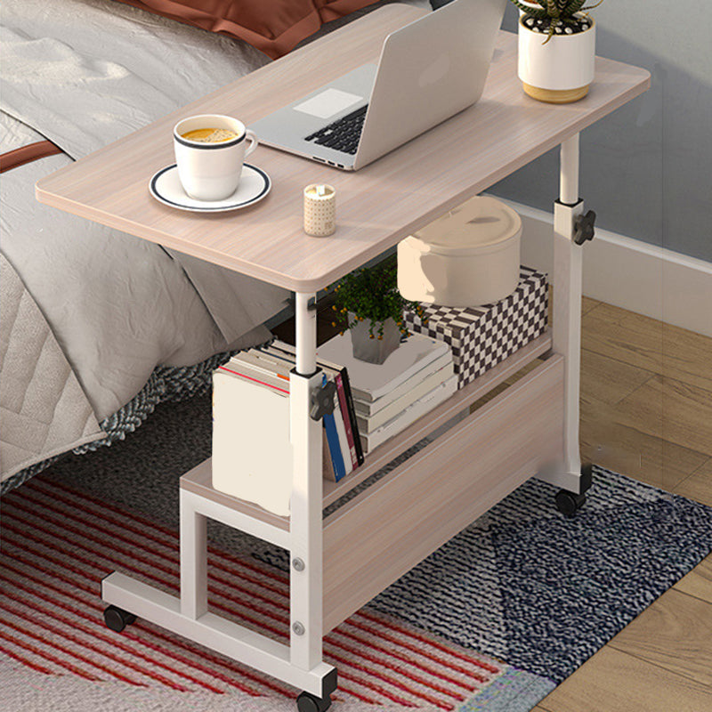 Modern Writing Desk Wooden Adjustable Standing Desk with Caster Wheel 31"L x 16"W x 24"H Light Wood Clearhalo 'furn' 'furn_office_desk' 'Furniture' 'Office Desks' 'Office Furniture' 'office_desk' 5934021