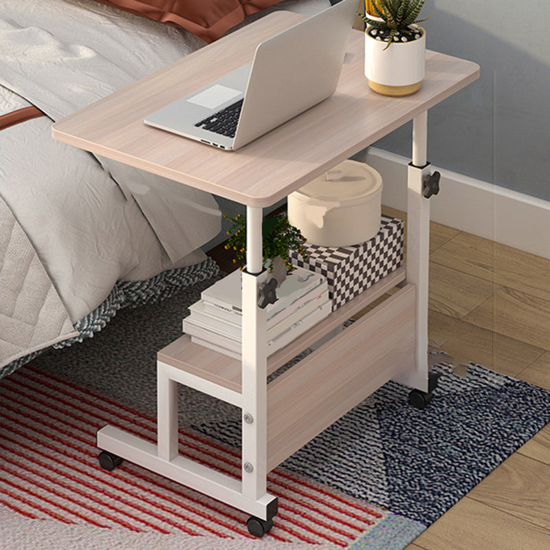 Modern Writing Desk Wooden Adjustable Standing Desk with Caster Wheel 24"L x 16"W x 24"H Light Wood Clearhalo 'furn' 'furn_office_desk' 'Furniture' 'Office Desks' 'Office Furniture' 'office_desk' 5934022