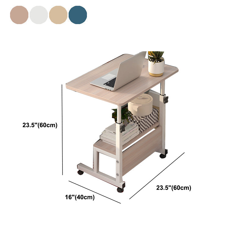 Modern Writing Desk Wooden Adjustable Standing Desk with Caster Wheel Clearhalo 'furn' 'furn_office_desk' 'Furniture' 'Office Desks' 'Office Furniture' 'office_desk' 5934028