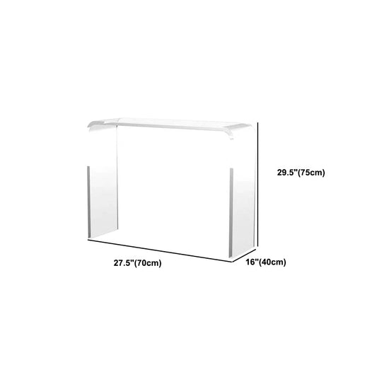 Escritorio de escritura de oficina rectangular en el hogar escritorio acrílico de estilo moderno