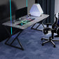Industrial Stone Writing Desk Sled Rectangular Gaming Desk for Home
