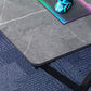 Industrial Stone Writing Desk Sled Rectangular Gaming Desk for Home