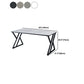 Industrial Stone Writing Desk Sled Rectangular Gaming Desk for Home