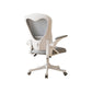 Contemporary Arm Chair Upholstered Swivel Breathable AirGrid Office Chair White-Gray 1 Piece Without Headrest Clearhalo 'furn' 'furn_office_chair' 'Furniture' 'Office Chairs' 'Office Furniture' 'office_chair' 5934122