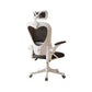 Contemporary Arm Chair Upholstered Swivel Breathable AirGrid Office Chair White-Black 1 Piece With Headrest Clearhalo 'furn' 'furn_office_chair' 'Furniture' 'Office Chairs' 'Office Furniture' 'office_chair' 5934145