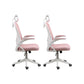 Contemporary Arm Chair Upholstered Swivel Breathable AirGrid Office Chair White Pink 2 Piece Set With Headrest Clearhalo 'furn' 'furn_office_chair' 'Furniture' 'Office Chairs' 'Office Furniture' 'office_chair' 5934156