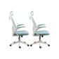 Contemporary Arm Chair Upholstered Swivel Breathable AirGrid Office Chair White Green 2 Piece Set With Headrest Clearhalo 'furn' 'furn_office_chair' 'Furniture' 'Office Chairs' 'Office Furniture' 'office_chair' 5934166