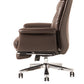 Contemporary Arm Chair Adjustable Seat Height Brown Leather Office Chair Clearhalo 'furn' 'furn_office_chair' 'Furniture' 'Office Chairs' 'Office Furniture' 'office_chair' 5934203