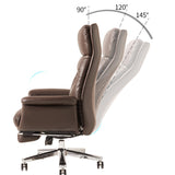 Silla de brazo contemporáneo altura de asiento ajustable silla de cuero marrón